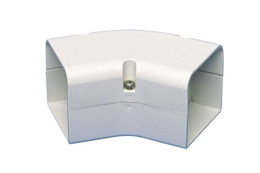 BBJ SpeediDuct 105mm white 45 degree flat bend FB-105-45