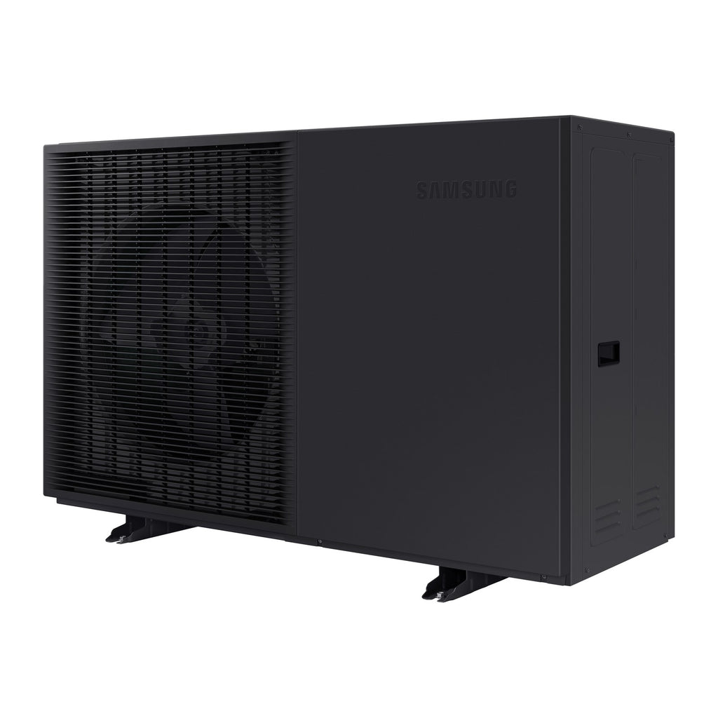 Samsung EHS Mono R290 integral hydro heat pump, side view