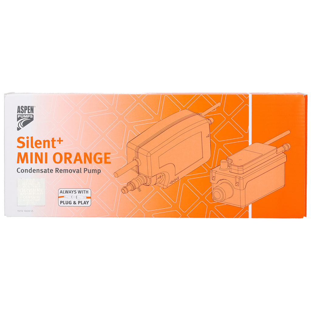 Aspen Silent+ Mini Orange FP3430 pump and reservoir