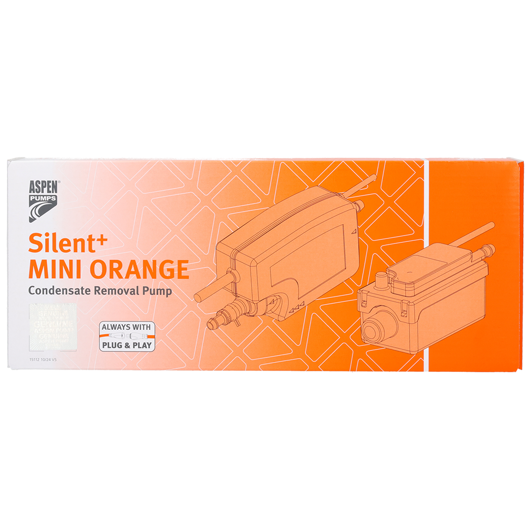 Aspen Silent+ Mini Orange FP3430 pump and reservoir