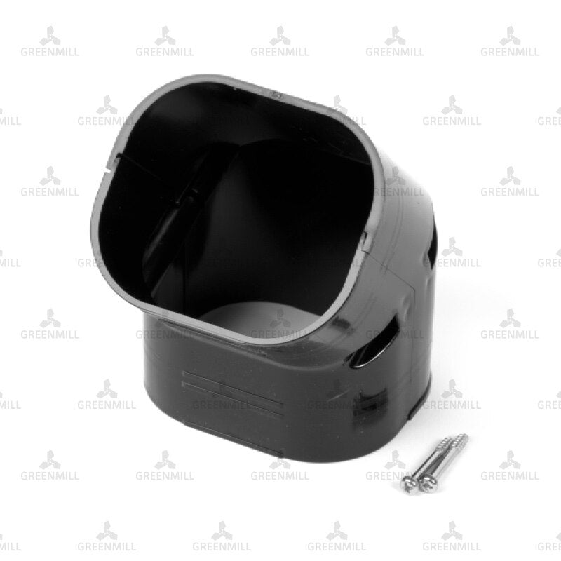 Inaba Denko Slimduct 45° vertical elbow, anthracite