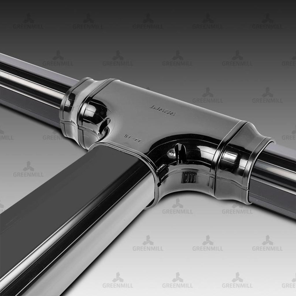 Inaba Denko Slimduct ST-77-K tee joint, black, alternative view