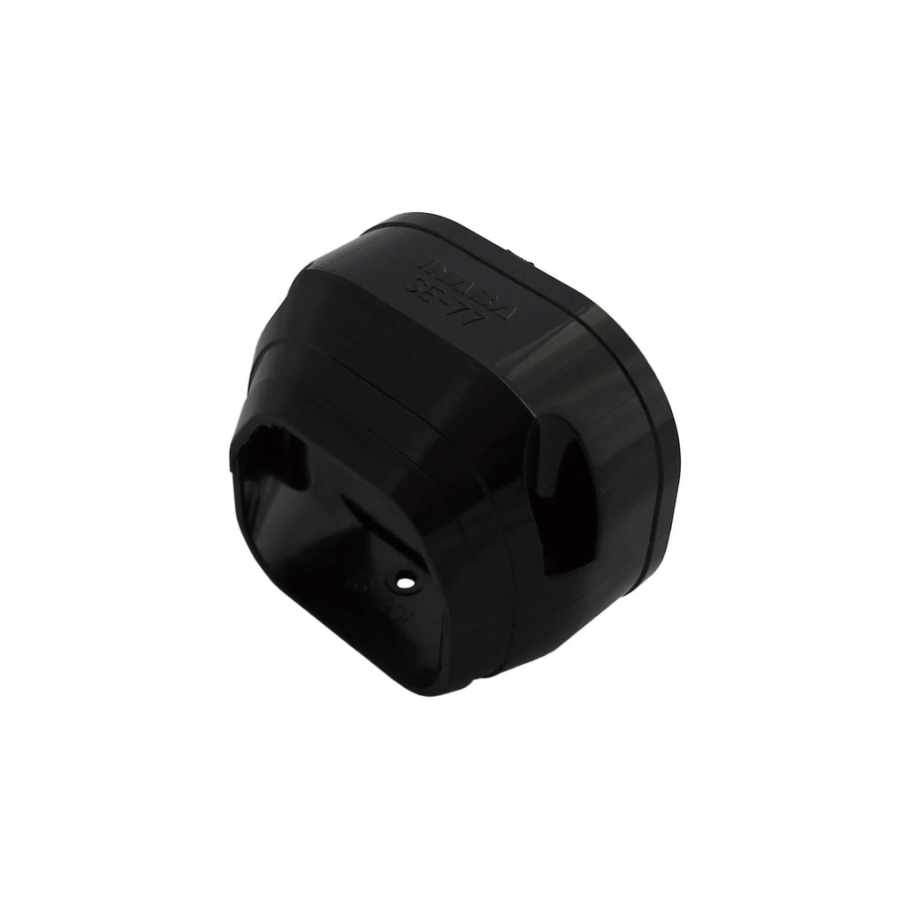 Inaba Denko Slimduct duct end (SE-77-K), black, 75mm