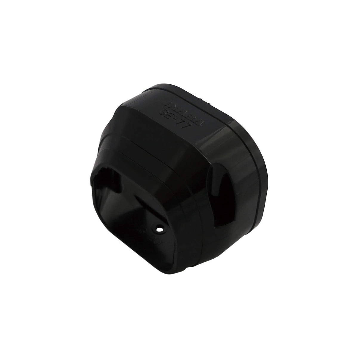 Inaba Denko Slimduct duct end (SE-77-K), black, 75mm