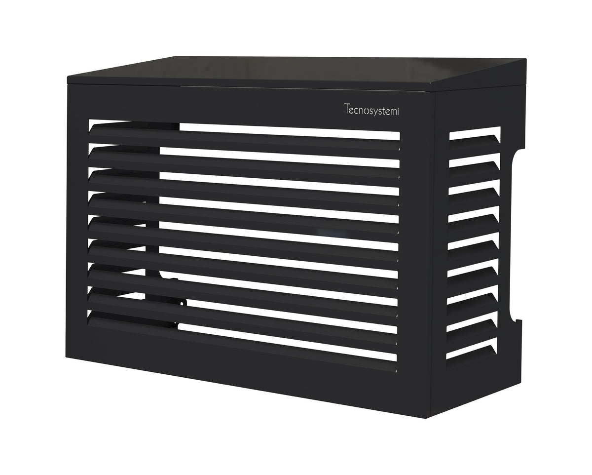 Outdoor unit cover cage, side louvres