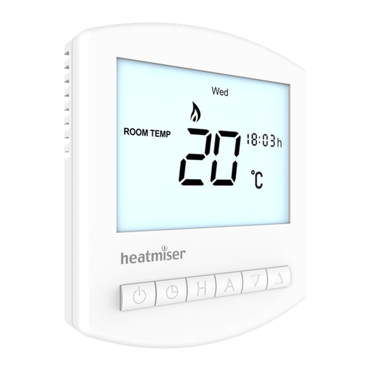 Heatmiser Slimline 230V digital room thermostat for underfloor heating