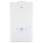Ideal Logic Max Combi2 gas combi boiler, front view with colour display