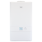 Ideal Logic Max System2 gas system boiler, front view with colour display