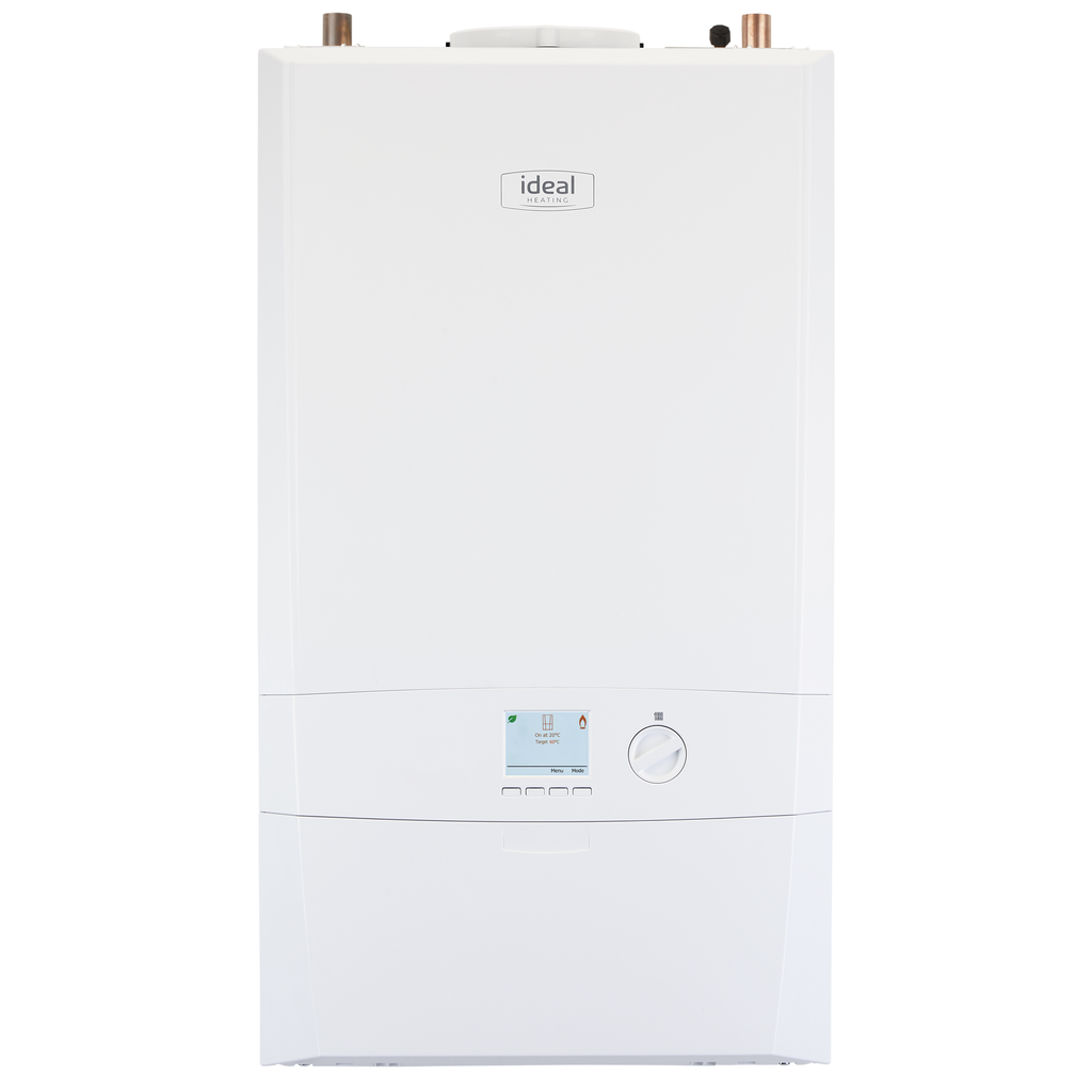 Ideal Logic+ Heat2 gas regular (heat only) boiler, front view