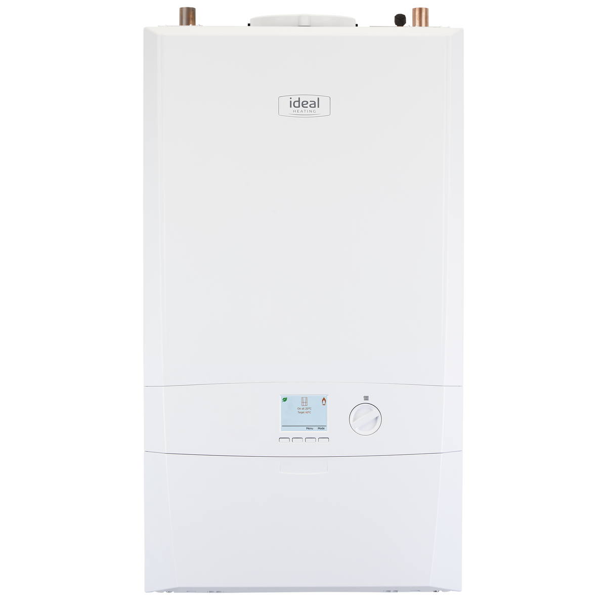 Ideal Logic+ Heat2 gas regular (heat only) boiler, front view