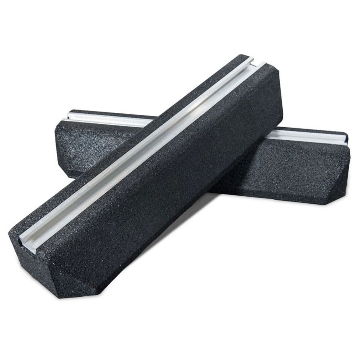 Secon Extreme Flexi Feet 600mm heat pump anti-vibration set, pair of black rubber feet with aluminium channel