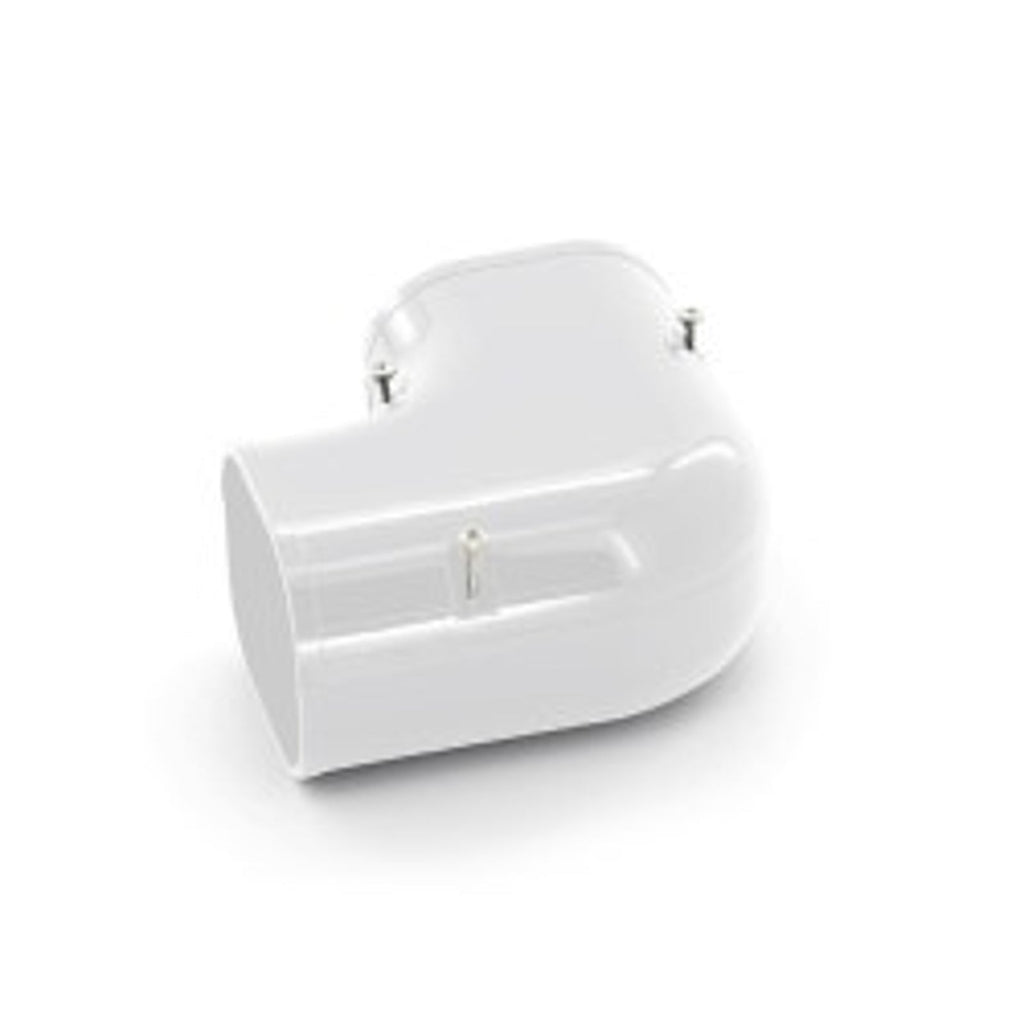Inaba Denko Slimduct 90° flat elbow, white