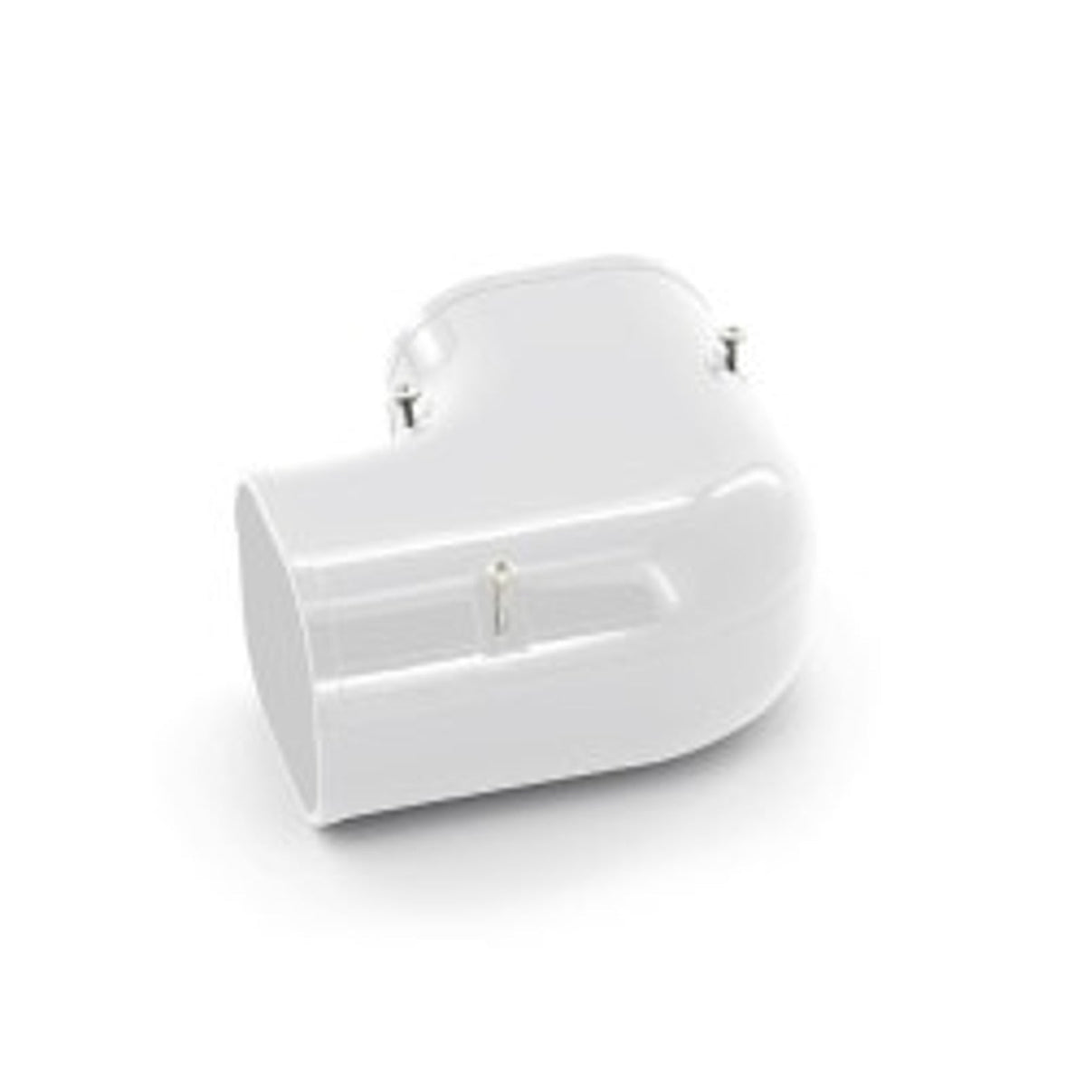 Inaba Denko Slimduct 90° flat elbow, white