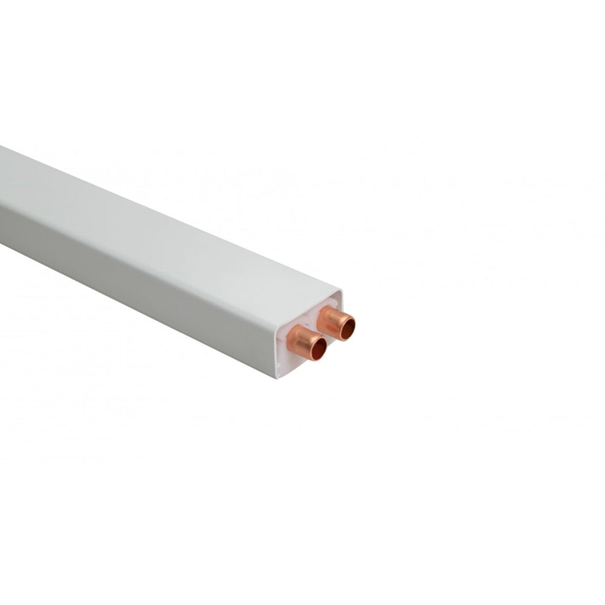 Talon double pipe cover, white uPVC, for two 22mm pipes