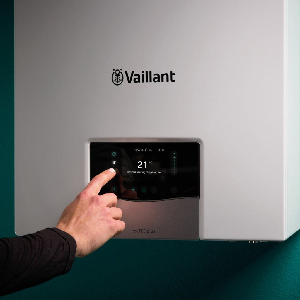 Vaillant ecoTEC plus semi-touch user interface close-up