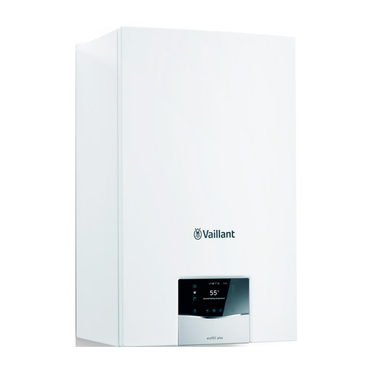 Vaillant ecoTEC plus 600 system boiler, three-quarter view