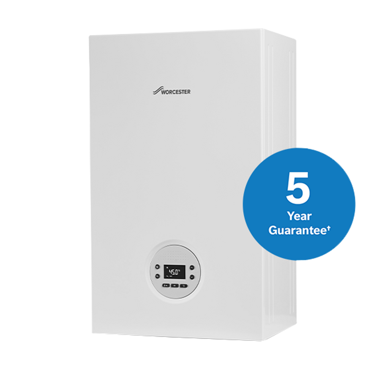 Worcester Bosch Greenstar 1000 combi boiler, front three-quarter view