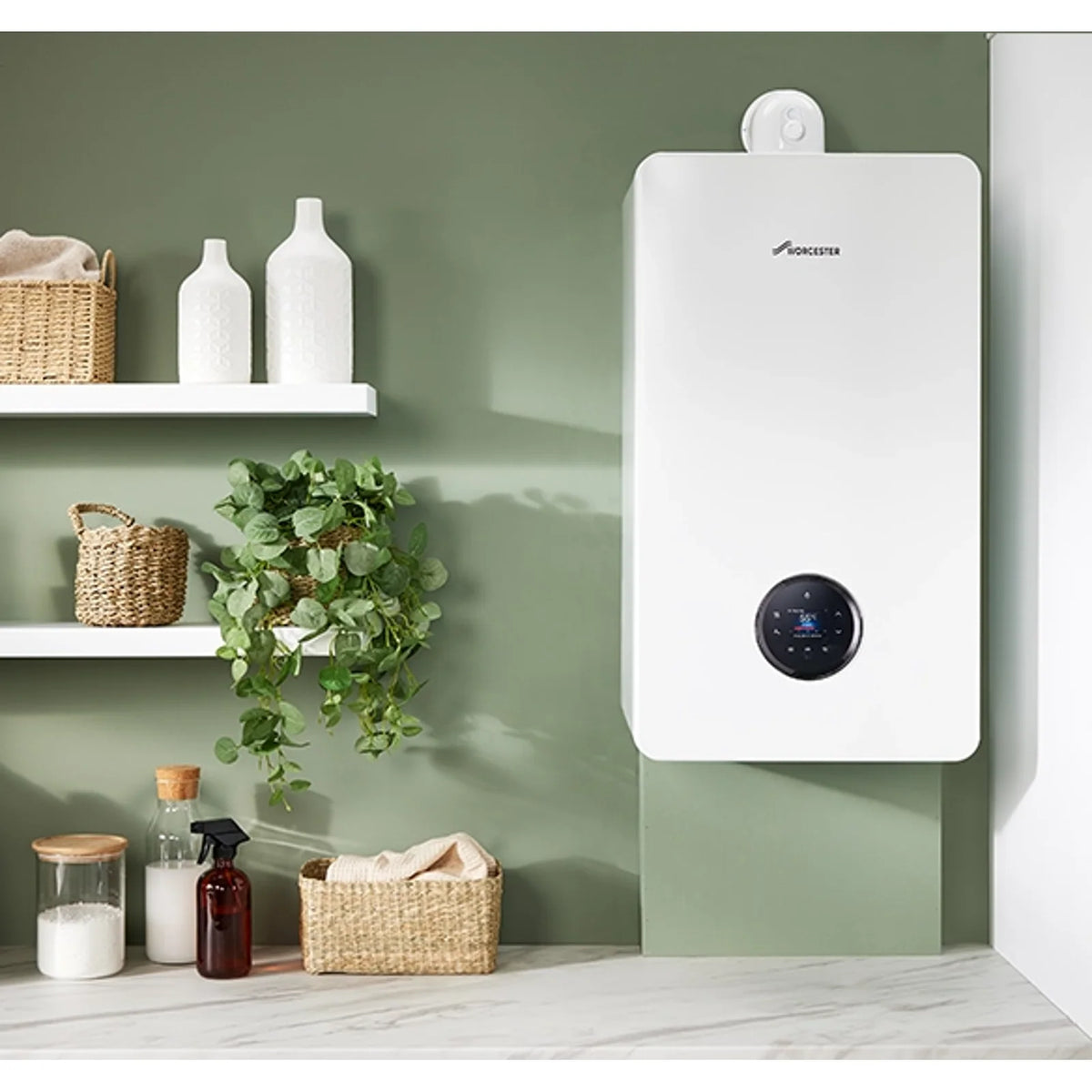 Worcester Bosch Greenstar 8000+ boiler installed in a utility room