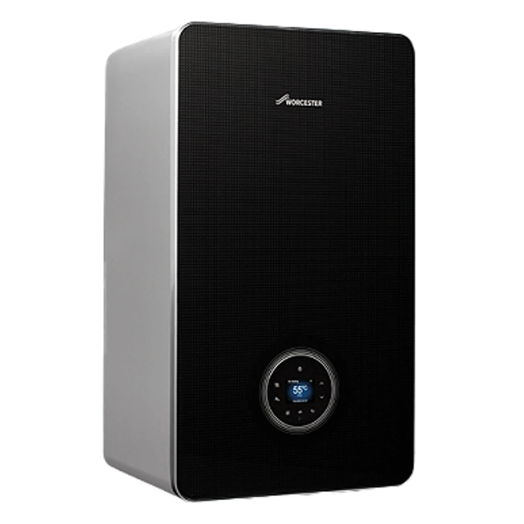Worcester Bosch Greenstar 8000+ Style black combi boiler, front view