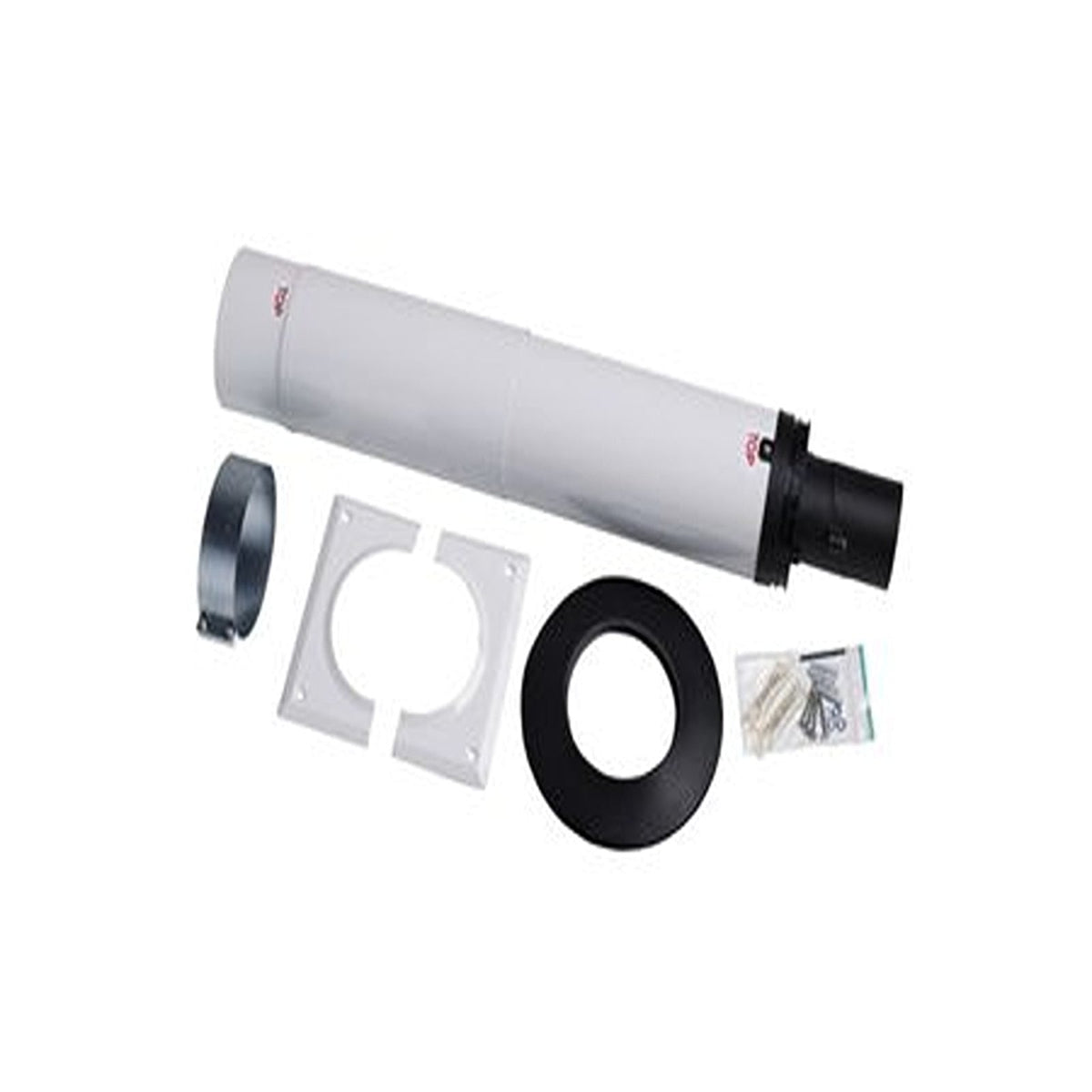 Worcester Bosch Greenstar Oilfit 80/125 standard telescopic horizontal flue kit with wall plates, seal and clamp, 7716190064